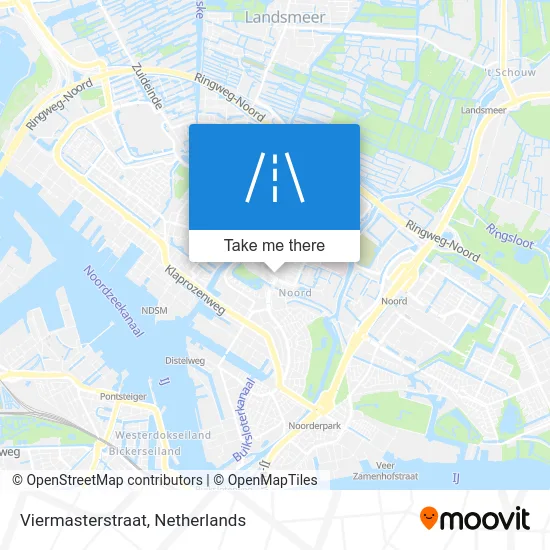 Viermasterstraat map