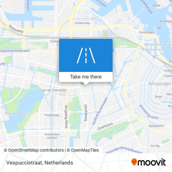 Vespuccistraat map