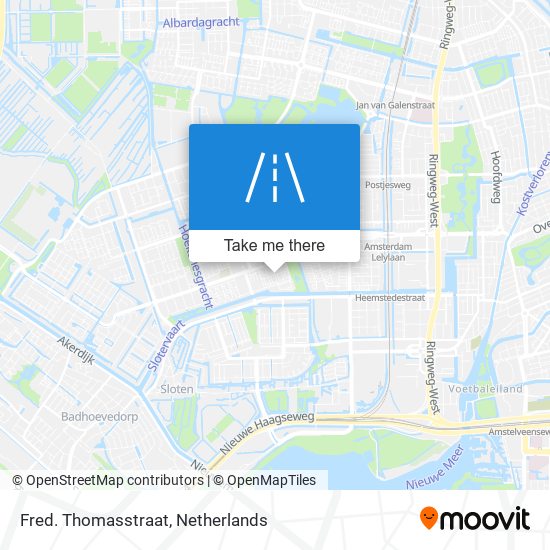 Fred. Thomasstraat map