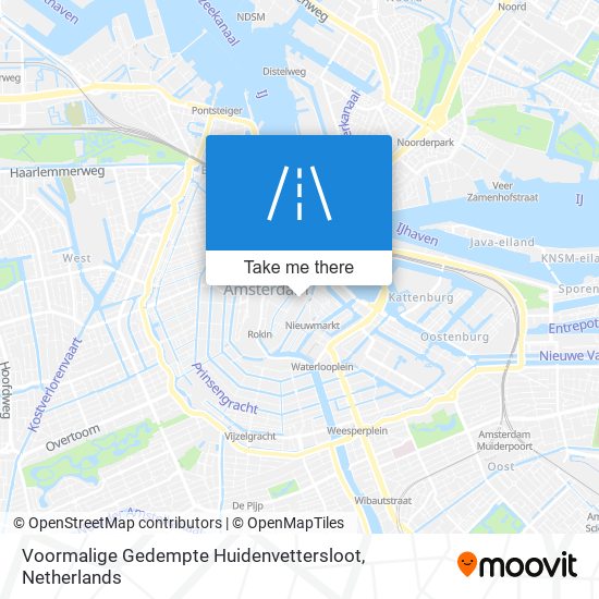 Voormalige Gedempte Huidenvettersloot map