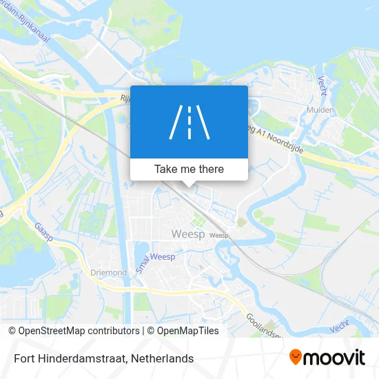 Fort Hinderdamstraat map
