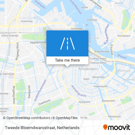 Tweede Bloemdwarsstraat map