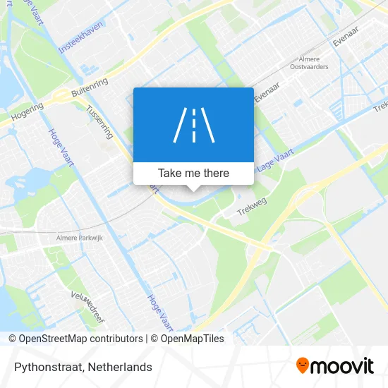 Pythonstraat Karte