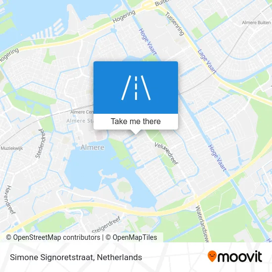 Simone Signoretstraat Karte