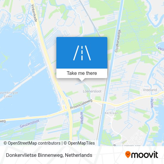 Donkervlietse Binnenweg map