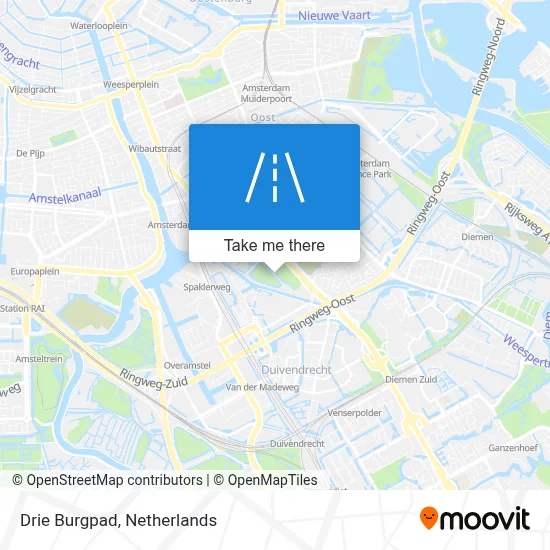 Drie Burgpad map