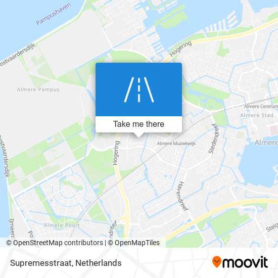 Supremesstraat map