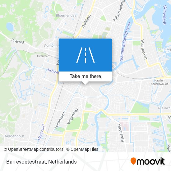 Barrevoetestraat map