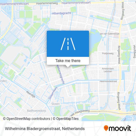 Wilhelmina Bladergroenstraat map