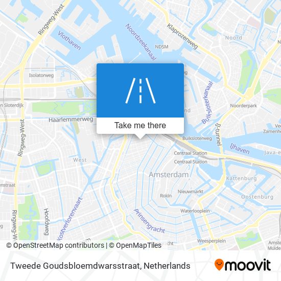 Tweede Goudsbloemdwarsstraat map