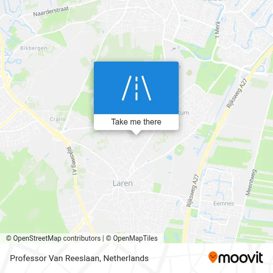 Professor Van Reeslaan map
