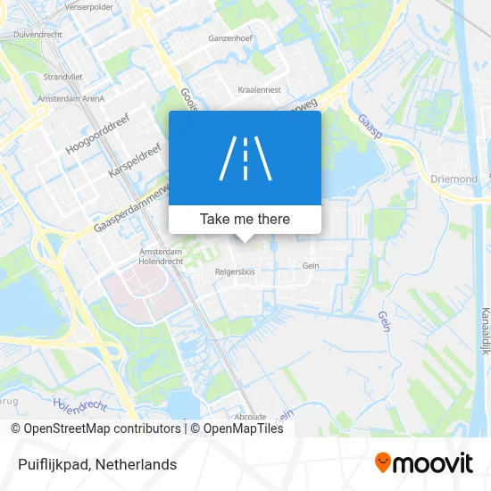 Puiflijkpad map