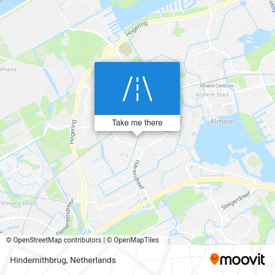 Hindemithbrug map