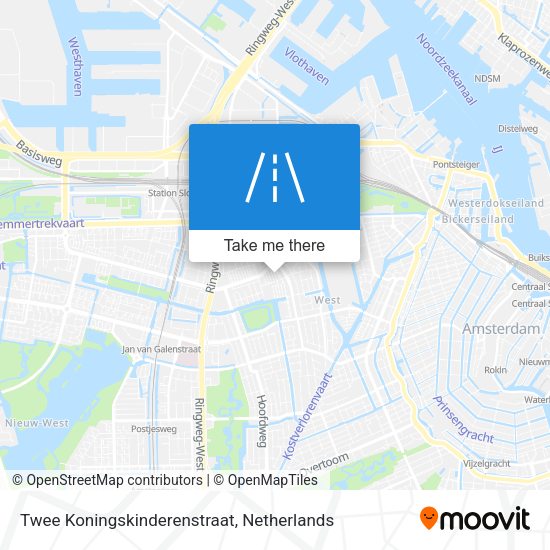 Twee Koningskinderenstraat map