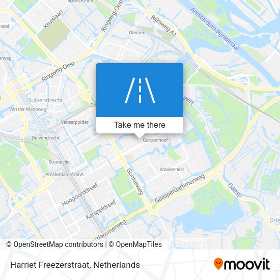 Harriet Freezerstraat map