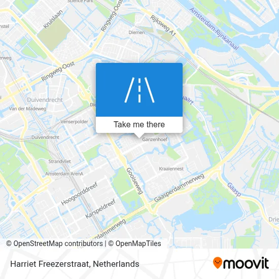 Harriet Freezerstraat map