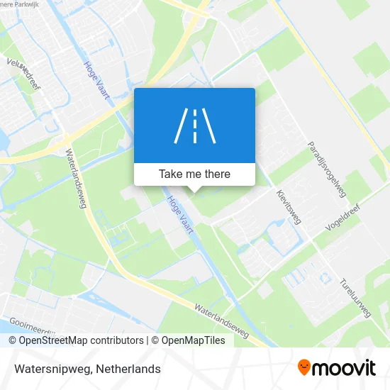 Watersnipweg map