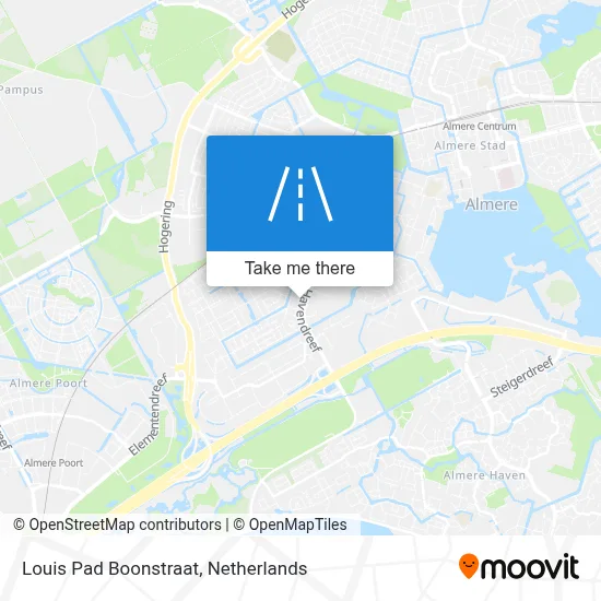 Louis Pad Boonstraat map