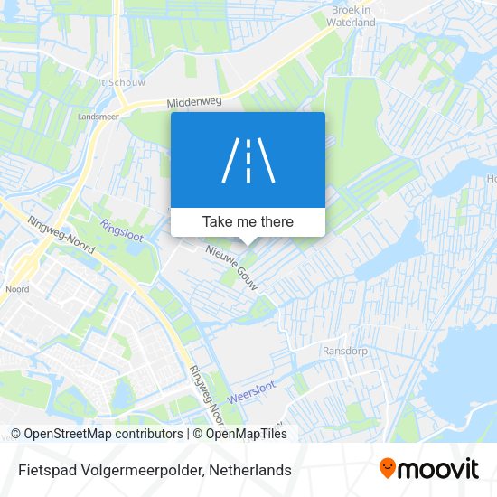 Fietspad Volgermeerpolder map
