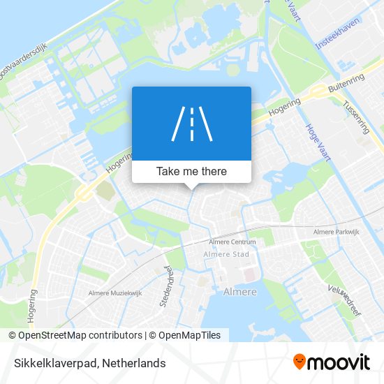 Sikkelklaverpad map