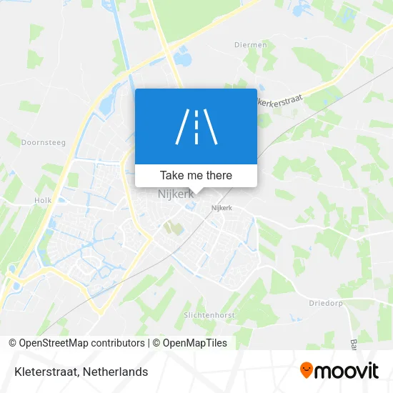 Kleterstraat map