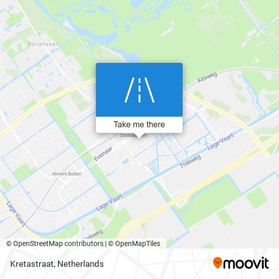 Kretastraat map