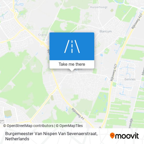 Burgemeester Van Nispen Van Sevenaerstraat map