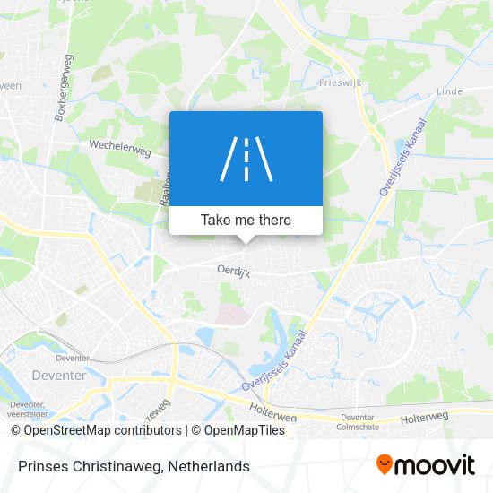 Prinses Christinaweg map
