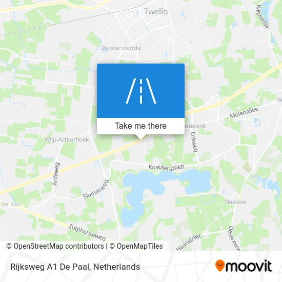 Rijksweg A1 De Paal map