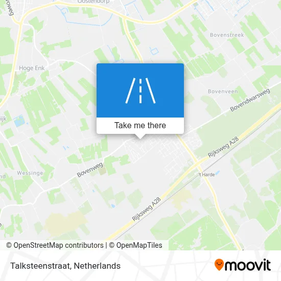 Talksteenstraat map