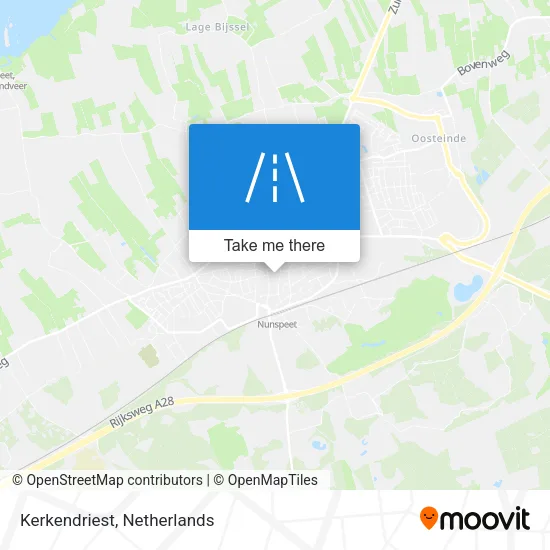 Kerkendriest map