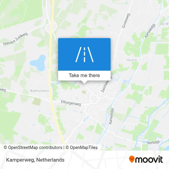 Kamperweg map