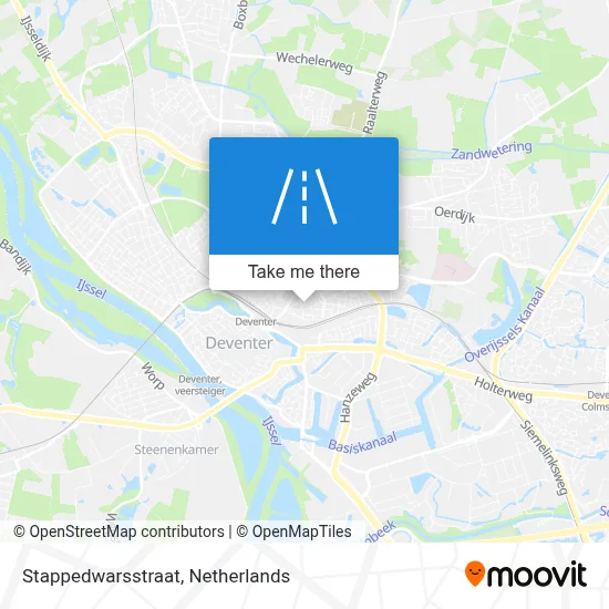 Stappedwarsstraat map