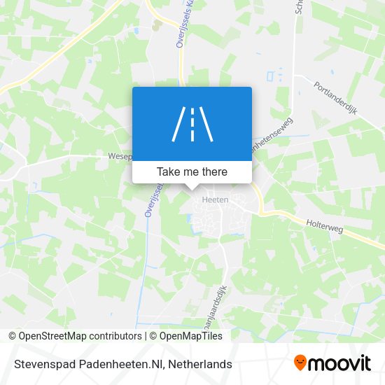 Stevenspad Padenheeten.Nl map