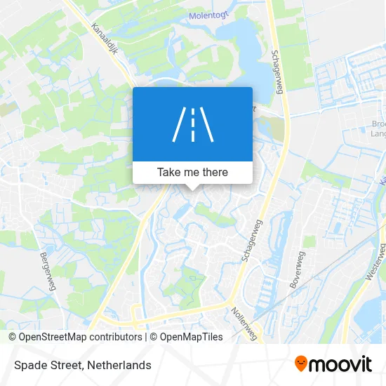 Spadestraat map