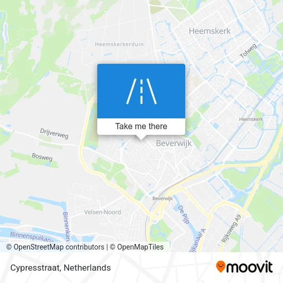 Cypresstraat map
