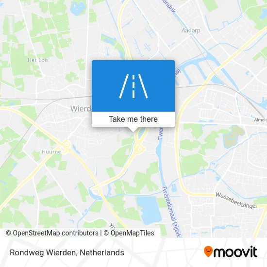 Rondweg Wierden Karte