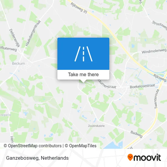 Ganzebosweg map