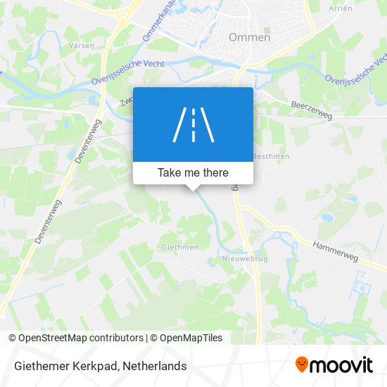 Giethemer Kerkpad map