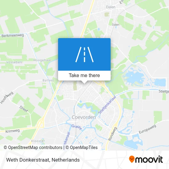 Weth Donkerstraat map