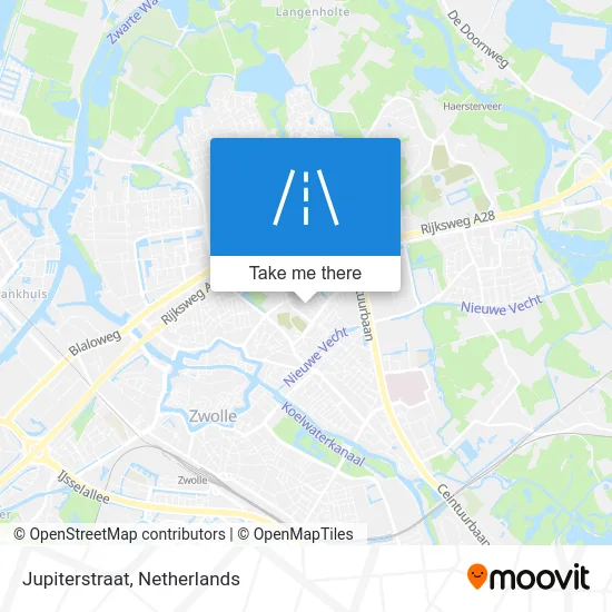 Jupiterstraat map