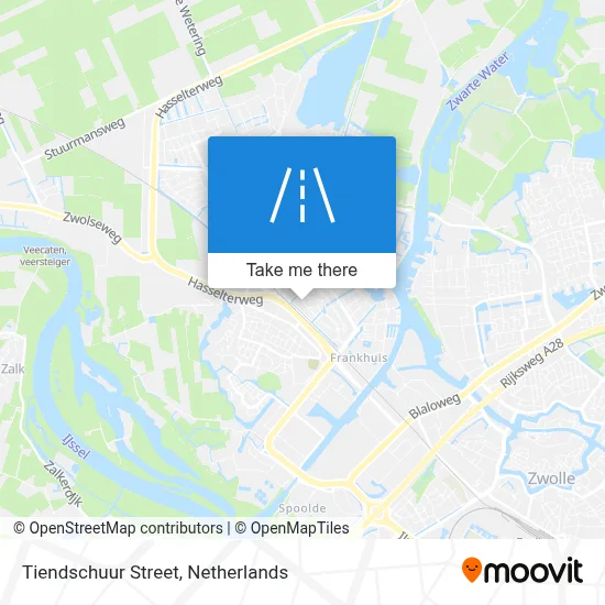 Tiendschuurstraat map