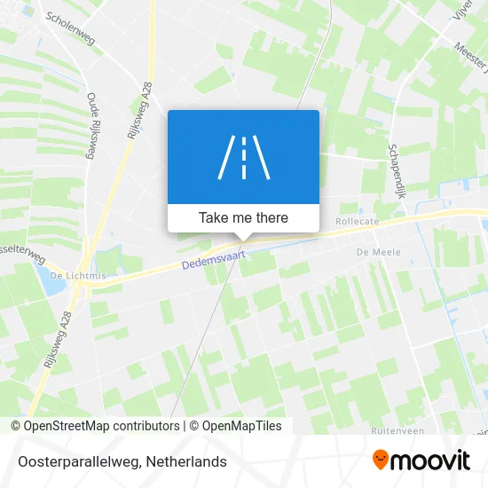 Oosterparallelweg map