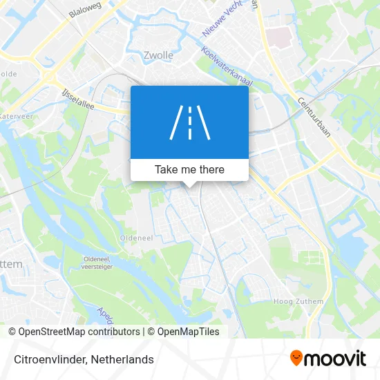 Citroenvlinder map