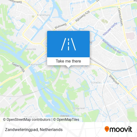 Zandweteringpad map