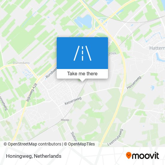 Honingweg map