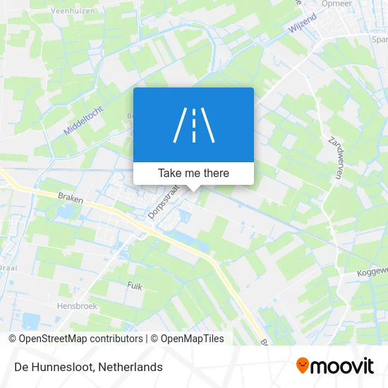 De Hunnesloot map