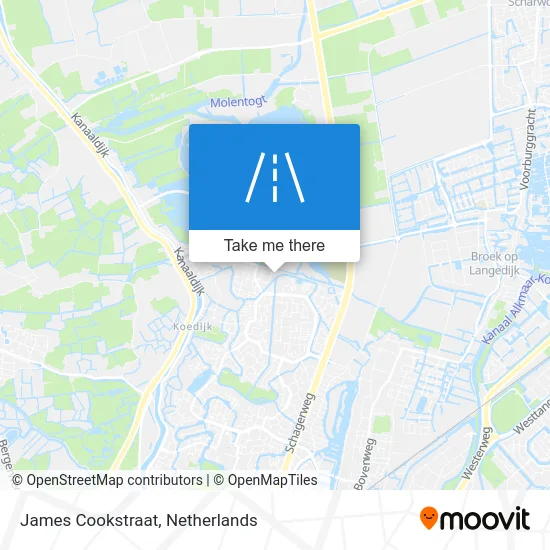 James Cookstraat map