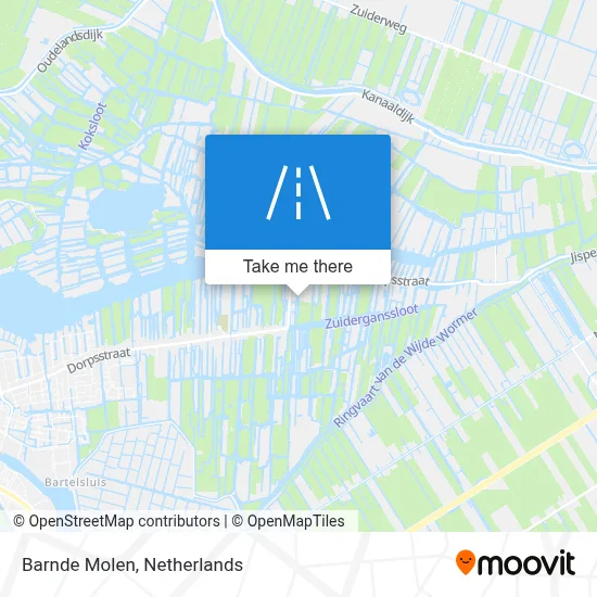 Barnde Molen map