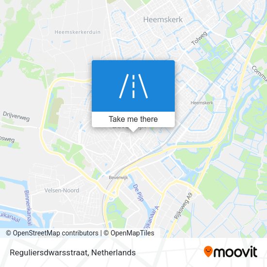 Reguliersdwarsstraat map